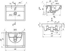 Misty Тумба с раковиной Элен 50 белая – фотография-3